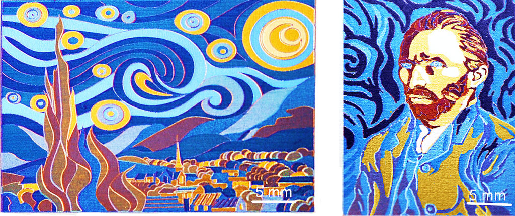 Russian researchers use a laser paintbrush to create a bold new type of art