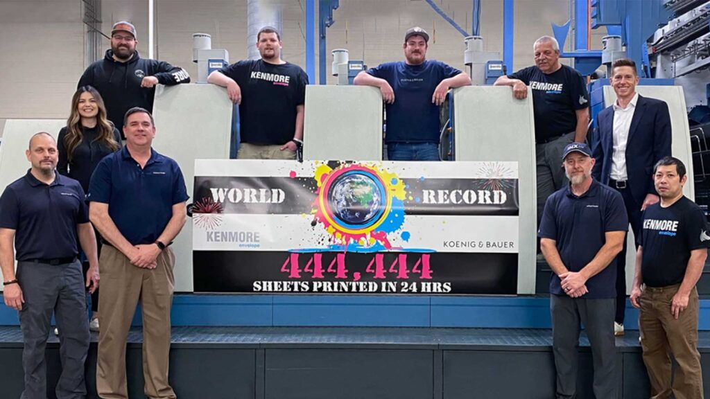 Kenmore Envelope sets new world record on its Rapida 106 Press